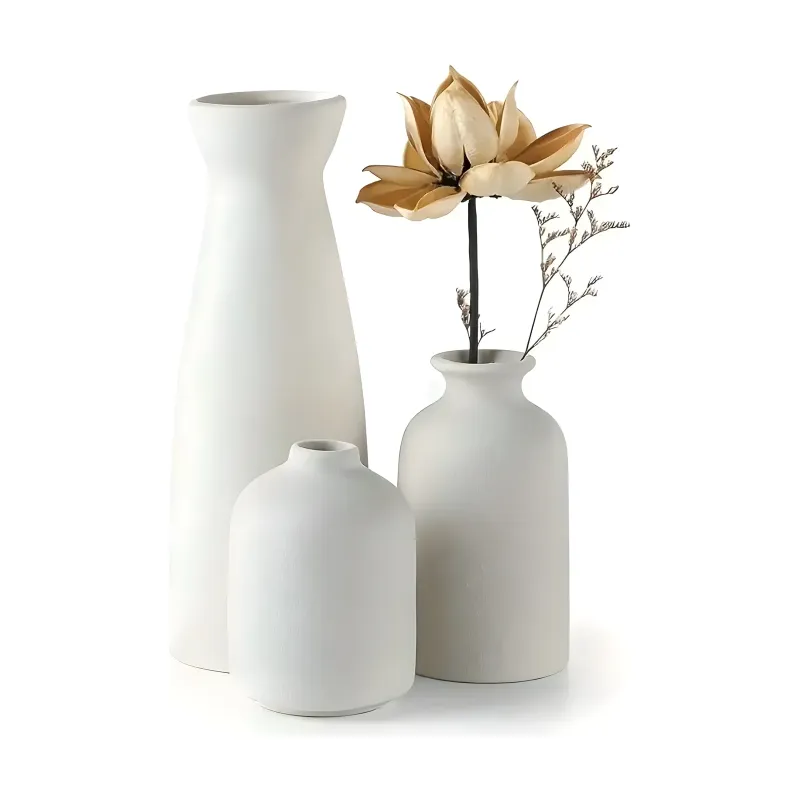 Vases Saga, céramique mate, trio