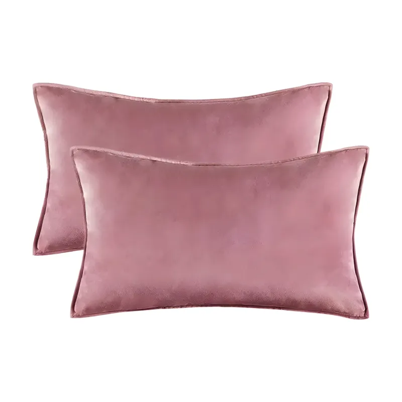 Housses Lou, velours à passepoil, lot de 2