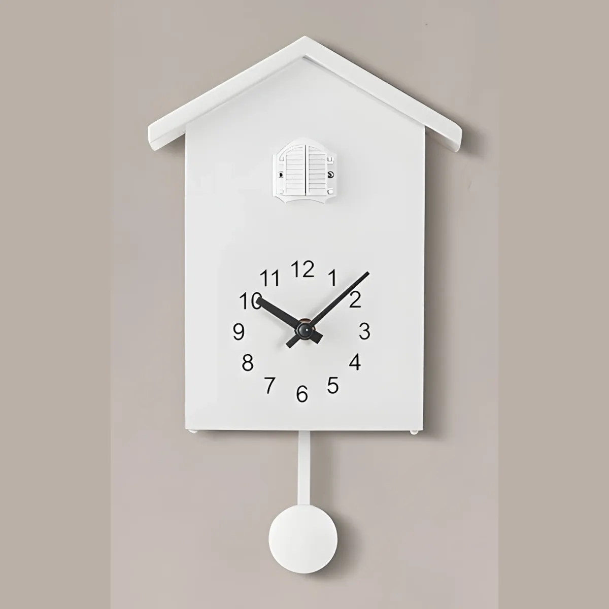 Horloge Flora, Boîtier en ABS, balancier · L 20 × H 25 cm