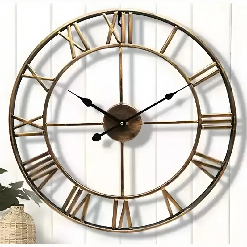 Horloge Opal, fer ajouré, chiffres romains