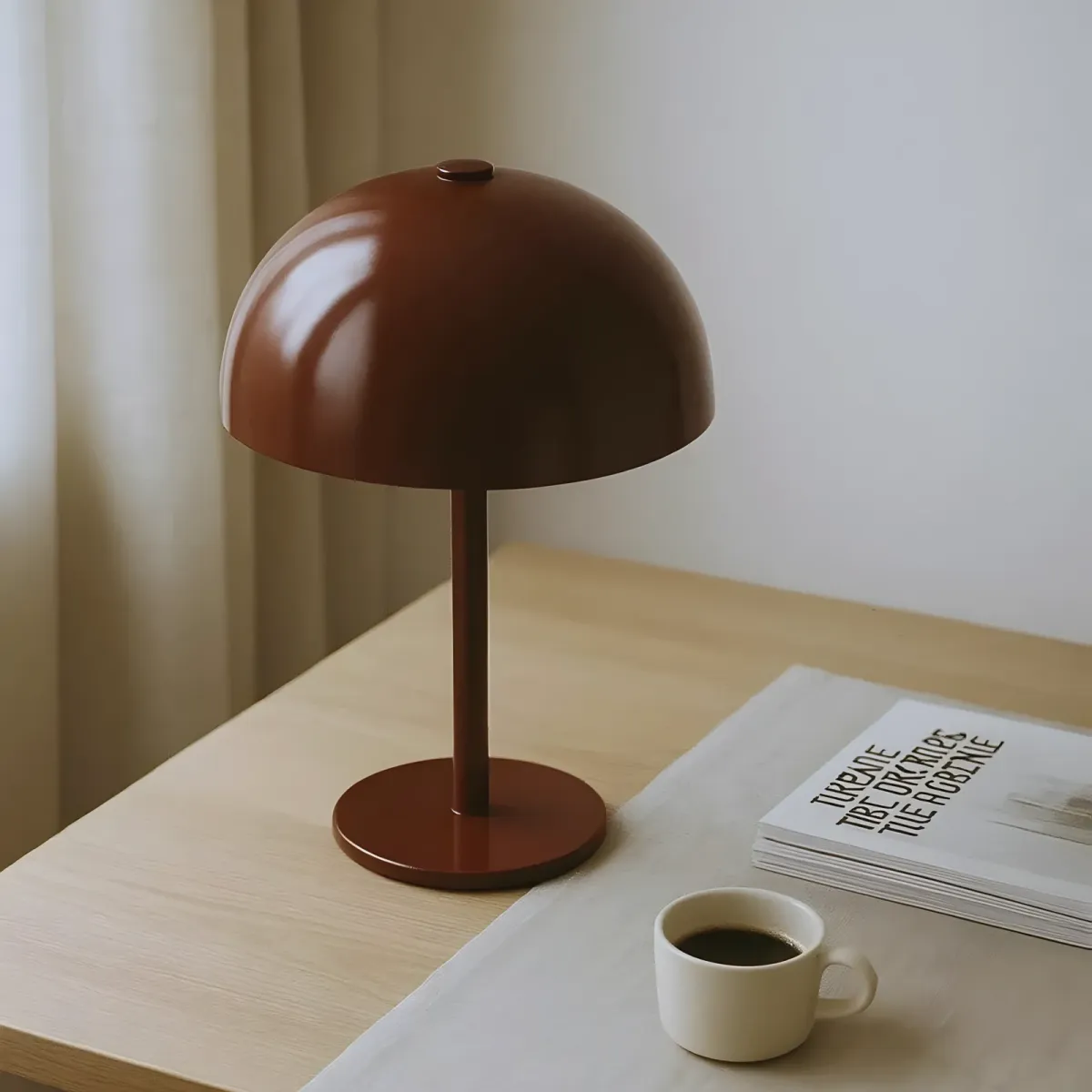 Lampe Pepa, Fer vert, sans fil · Ø 16 × H 24 cm