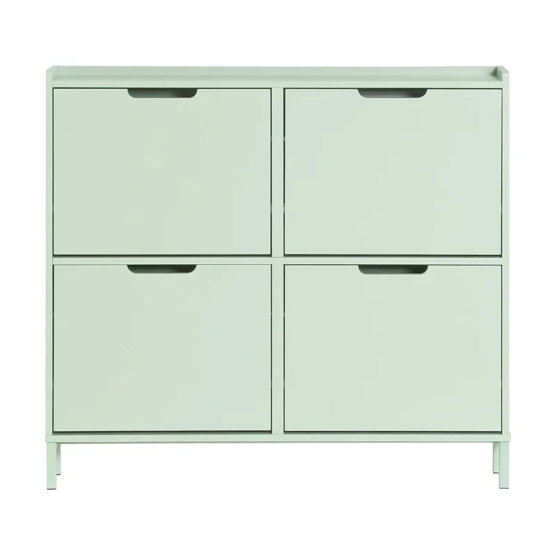 Meuble à chaussures Jade, mdf laqué vert sauge