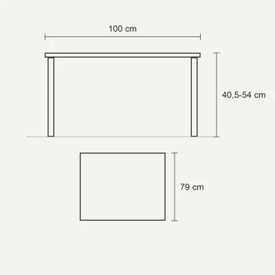 Table basse Milo, vue 3